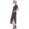 Women's Short Sleeve V-Neck Maxi Dress - White Mark - 3 of 4