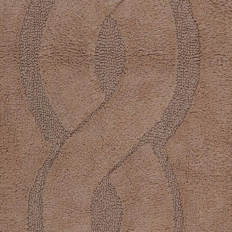 Beautiful Sculptured Chain Design Bath Rug With Anti Skid Latex Back Is Made Cotton Super Soft Natural, 3 of 4