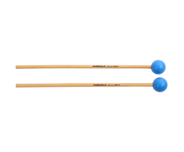 Malletech Bob Becker Xylophone Mallet - Medium Bright Blue Medium Hard