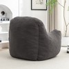 Gulches Dark Gray Tufted Plush Bean Bag Seats with Memory Foam Filler for Dorm & Living Areas - 4 of 4