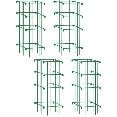 Lifetime Tomato Cages, Heavy Gauge Garden Plant Support, Set of 4, 32" H Installed, Easy Fold for Storage