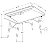 Sapphtopaz Home Office Desks 47.25" Contemporary Computer Desk with Open Storage Shelf and Metal Frame Gaming Desk Office Desk for Home Office - 2 of 4