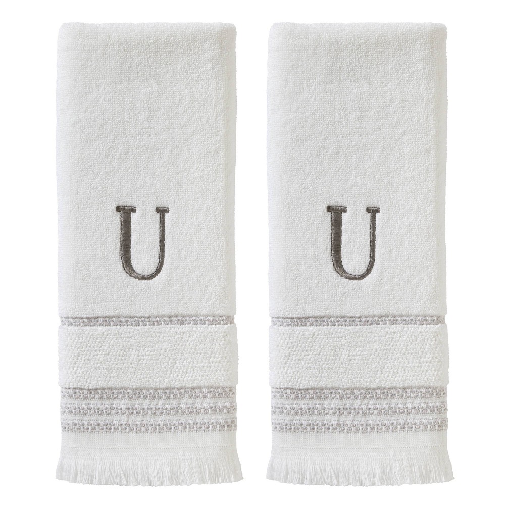 Photos - Towel 2pc Casual Monogram 'U' Hand  - SKL Home