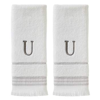 2pc Casual Monogram 'U' Hand Towels - SKL Home