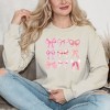 Simply Sage Market Women's Graphic Sweatshirt Coquette Pink Bow Chart - 2 of 3