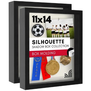 Americanflat Shadow Box Frame with shatter-resistant glass - Available in a variety of sizes and styles - 1 of 4