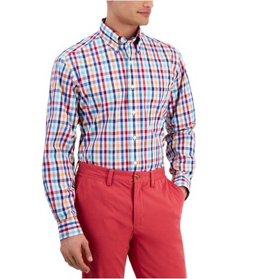 Club Room Mens Performance Button Down Dress Shirt