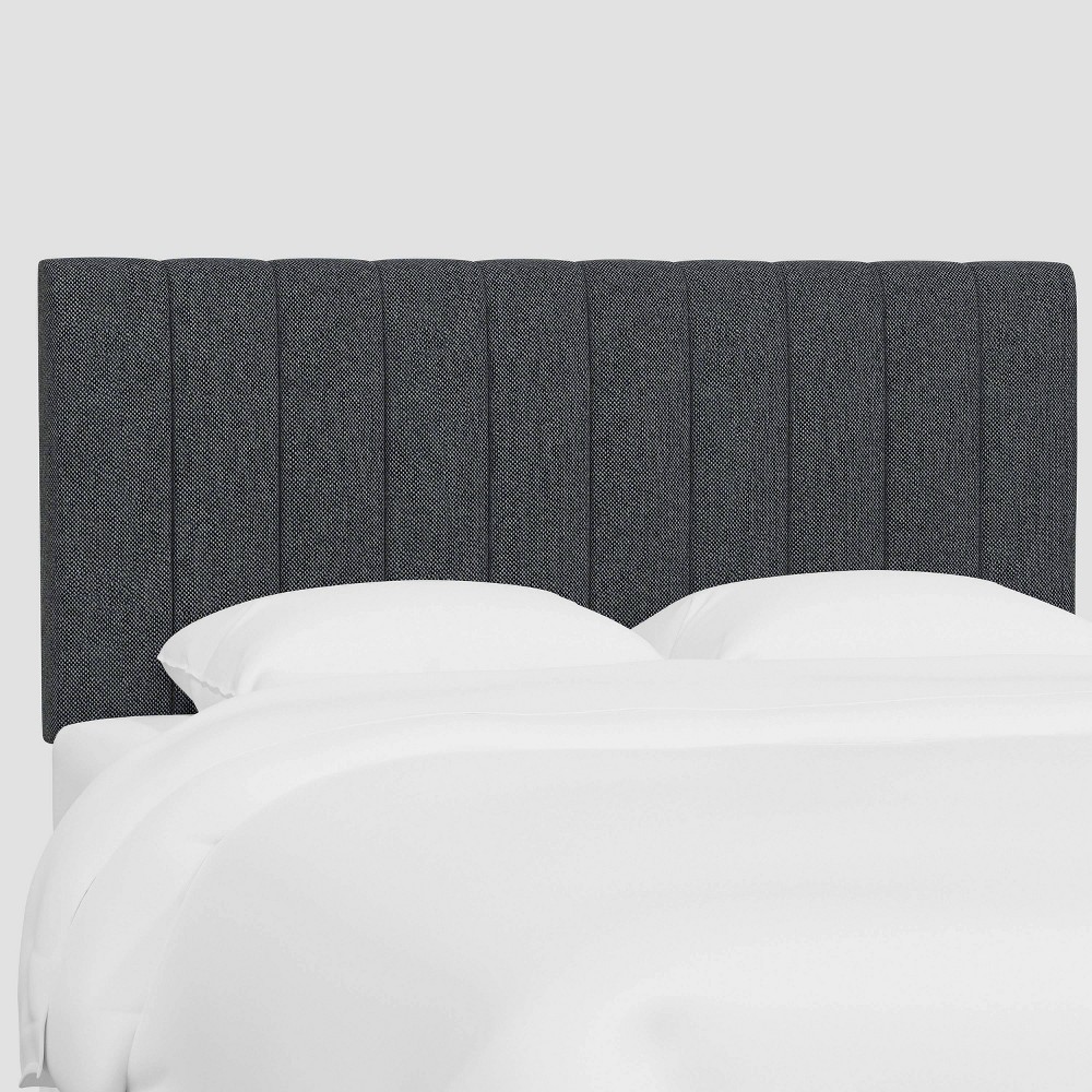 Photos - Bed Frame King Lennon Headboard in Tweed Milsap Navy - Threshold™: Pine Frame, Verti