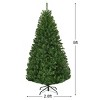 Costway 5Ft Pre-Lit Artificial Christmas Tree Hinged 150 LED Lights - 4 of 4