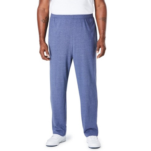 Kingsize Men's Big & Tall Fleece Open-bottom Sweatpants - 5xl, Blue : Target