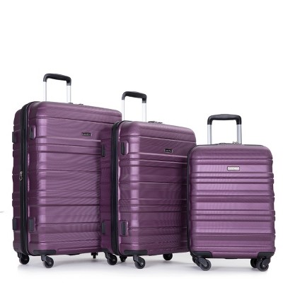 3 Piece PC Spinner Luggage Set with TSA Lock Lightweight Expandable Suitcases for Travel 21" 25" 29" - Cuddlewood