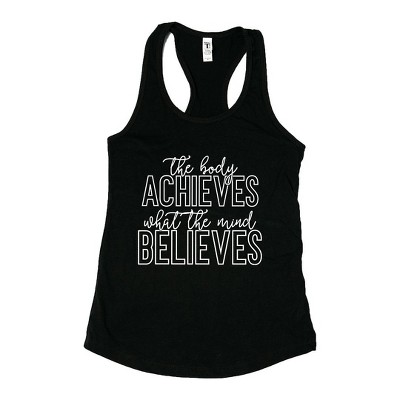 Simply Sage Market Women's Body Achieves Mind Believes Racerback Tank