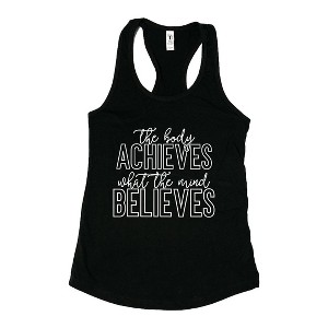 Simply Sage Market Women's Body Achieves Mind Believes Racerback Tank - 1 of 4