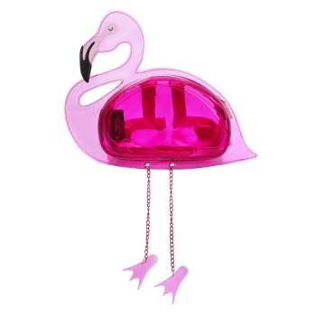 Bioworld Pink Flamingo 13.5-Inch Clear Mini Backpack