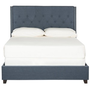 Winslet Queen Size Bed - Navy - Safavieh , Blue
