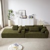 KWPZQEB 108" Modern Boneless Couch, L-Shaped Chenille Upholstered Sectional Sofa Couch With Pillows & Deep Seat for Living Room, No Assembly Required - 4 of 4