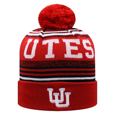 NCAA Utah Utes Men's Rupture Knit Cuffed Beanie with Pom