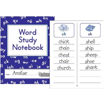 Primary Concepts Word Study Notebook, Grades 1 - 3, pk of 20