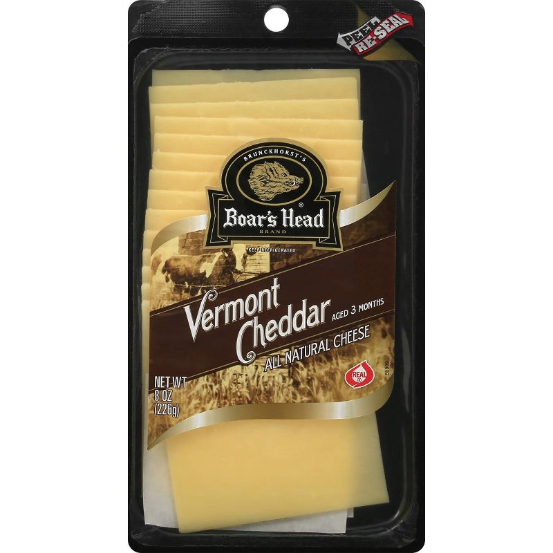 Boar&#39;s Head Vermont White Cheddar Cheese - 8oz, 1 of 5