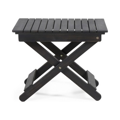 Vynxaria Folding Tables - Outdoor Wooden Side Table in Dark Gray
