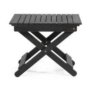 Vynxaria Folding Tables - Outdoor Wooden Side Table in Dark Gray - 1 of 4