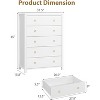 5-Drawer Dresser, 45" Tall Wood Chest of Drawers with Smooth Gliding Drawers, White Storage Organizer for Bedroom, Living Room, Hallway - 2 of 4