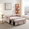 VASIP "55.5" Wide Twins Pull Out Sleeper Sofa Bed - Khaki Velvet Upholstered Convertible Couch for Small Spaces - 3 of 4