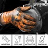 GLOVEWORKS Heavy-Duty Orange Nitrile Gloves with Raised Diamond Texture- Industrial Grade - Great for Auto Repair, Mechanics, Janitorial, Food Service - 3 of 4