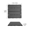 Wood Plastic Composite Deck Tiles Set of 20pcs, Composite Decking Resist Rust, Water, Weather, Indoor&Outdoor, Easy to DIY & Maintain - 2 of 4