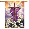 Briarwood Lane House Flag 40x28 For Outdoor Sunrise Easter Cross For Easter House Flag - 2 of 4