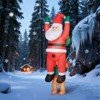 SEVOBAL Inflatable Holiday Decorations 7FT Christmas Blow Up Decoration Hanging Christmas Inflatable Santa with Dog, Multicolored, 32.3"*26.8"*84.3" - 4 of 4
