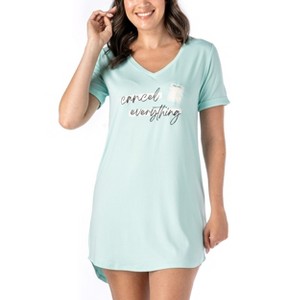 Hello Mello Women’s Let Me Sleep Lounge Sleep Shirt - 1 of 3