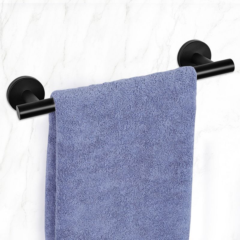 Unique Bargains Towel Bar Wall Mounted Stainless Steel Towel Hanger for Bathroom Stainless Steel Shower Caddies 1 Pc, 2 of 8