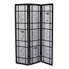 Vynxaria 70" Tall 3-Panel Screen / Room Divider "Shoji", Black - 4 of 4