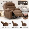 Manual Recliner Chair, Oversized Rocker Recliner Chair, Adult Rocking Glider Chairs, 2 Cup Holders - 2 of 4