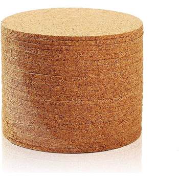 6 Pack Round Textured Print Wooden Coasters for Drinks and Tabletops,  Rustic Home Decor (3.9 In)