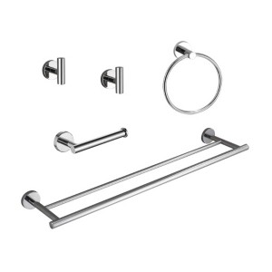 5-Part Wall-Mounted Towel Bar Collection for the Bathroom - Complete Storage Solution - 1 of 4
