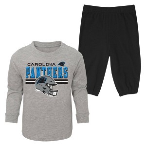 NFL Carolina Panthers Boys' 2pk Pant and Long Sleeve T-Shirt Set - 1 of 3