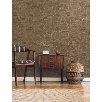 Brown Abstract Pattern Self-Adhesive Vinyl Wallpaper