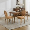 Okak French Style Dining Chairs Set of 2, Solid Wood Frame with Antique Painting & Velvet Upholstery, Nailhead Trim & Steel Spring Cushion - 3 of 4