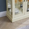 LunaLulinlk Lighted Glass Curio Display Cabinet,Glass Storage Cabinet included Antique white - 4 of 4