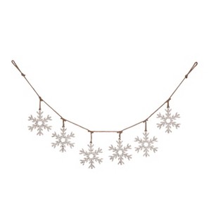 Transpac Metal 55 in. Silver Christmas Snowflake Banner - 1 of 2