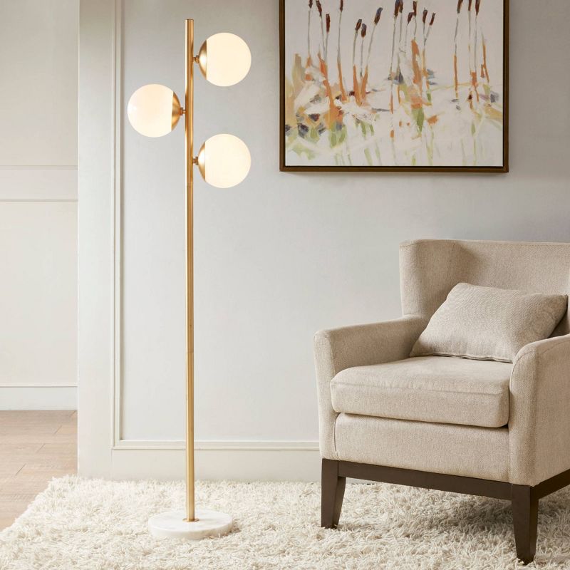 Holloway Floor Lamp (Includes LED Light Bulb) White/Gold, 4 of 7