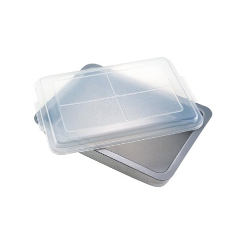 AirBake Ultra Nonstick Covered Cake Pan, Silver