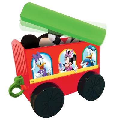 Mickey Mouse Multi-Color Battery-Powered Ride-On Train with Caboose