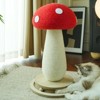 Vertical cat tree Mushroom-Shaped Cat Tree Cat Scratching Post with Interactive Ball Track Spring Ball Cat Toy Durable Sisal Cat Scratching Board - 4 of 4