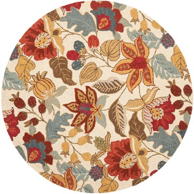 Blossom Blm912 Hand Hooked Area Rug - Ivory/multi - 4' Round - Safavieh. :  Target