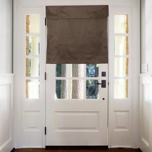 Unique Bargains Tie Up Blackout Privacy Door Curtain 1 Panel - 1 of 4