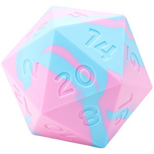 Gate Keeper Games Baby Dice Random Encounter 58mm D20 - Blue Pink Swirl - 1 of 4