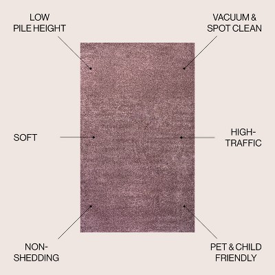 Reversible Easy-Care Red Synthetic 8' x 10' Area Rug
